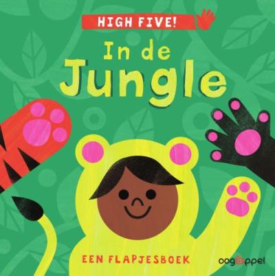 High five! In de jungleKartonboek