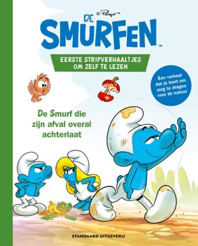 Eerste stripverhaaltjes om zelf te lezen: De Smurf die zijn afval overal achterlaatHarde kaft