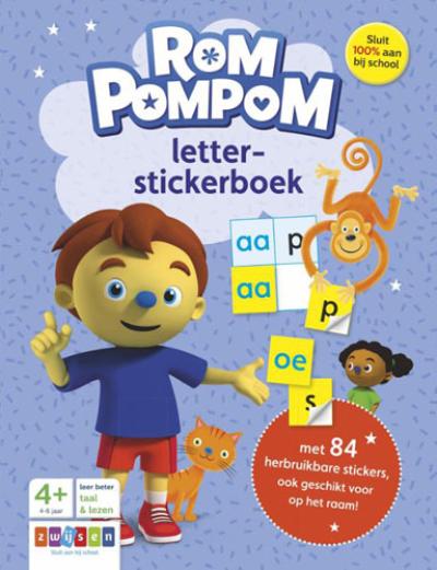 Rompompom letter-stickerboek