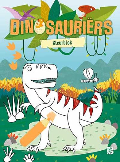 Dinosauriërs kleurblokSoftcover