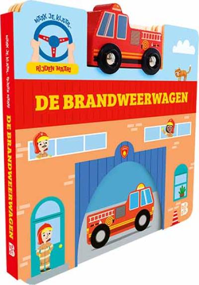 Maak je klaar, rijden maar: De brandweerwagen (kartonboek met autootje)Kartonboek