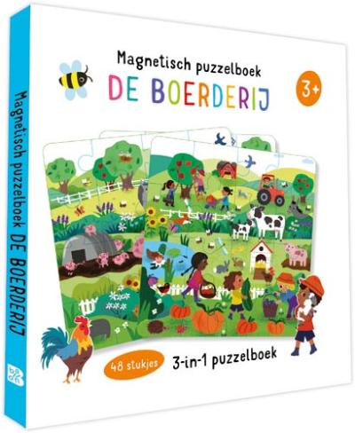 Magnetisch puzzelboek: De boerderijKartonboek