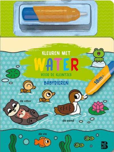 Kleuren met water voor de kleintjes: BabydierenKartonboek