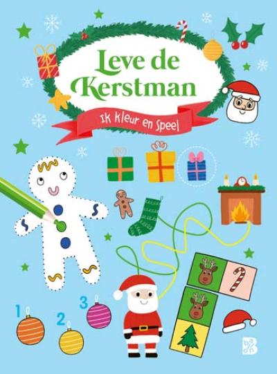 Kerstmis: Leve de Kerstman:  ik kleur en speelSoftcover
